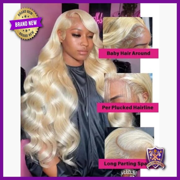 30 Inch Human Hair Lace Front Wig 200 Density Body Wave Pre Plucked main image 6